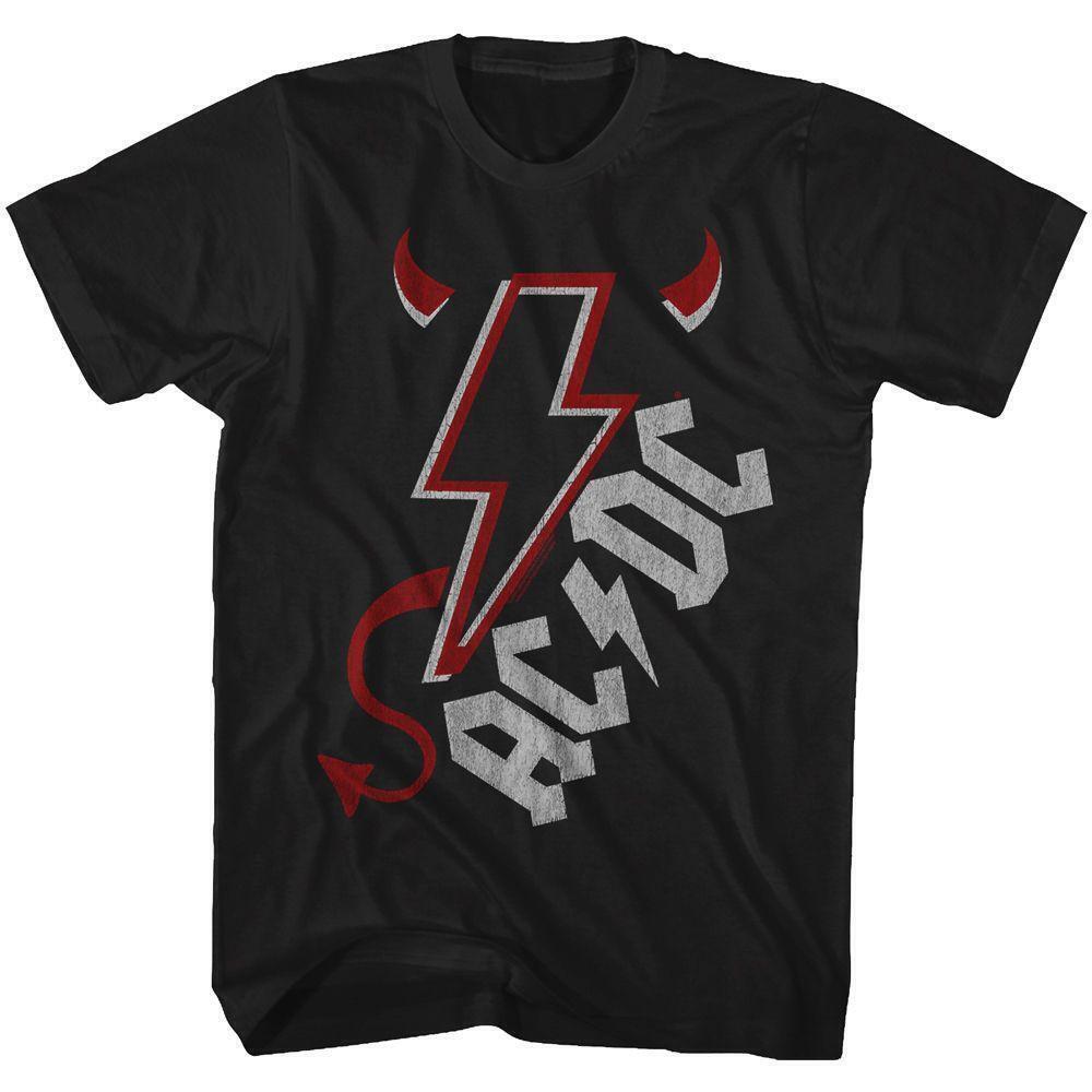 Acdc Horns And Tall Black Adult T Shirt
